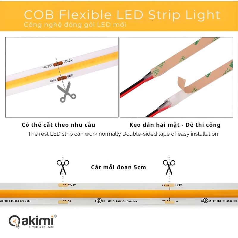 ArchiCOB 480L 11w/m– Led dây COB chuyên dụng, chuẩn sáng, chuẩn kiến trúc